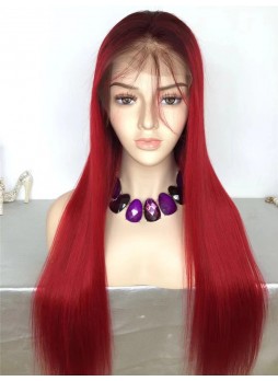 Custom order straight Full lace wig pre plucked hair line baby hair ombre color  bleached knots 100% human hair 8A + quality 